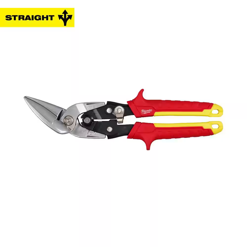 Milwaukee 10 Inch Offset Aviation Snips Straight Cut Metal Cutting Shears Tool