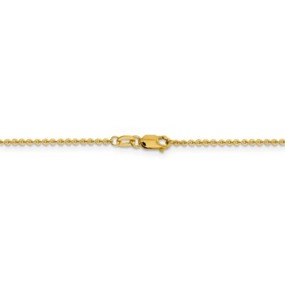 Pre-owned Superdealsforeverything Real 14kt Yellow Gold 1.4mm Flat Cable Chain; 18 Inch; Lobster Clasp