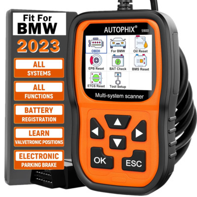AUTOPHIX 5900 OBD2 Scanner Fit For BMW All System Diagnostic Tool Battery  EPB