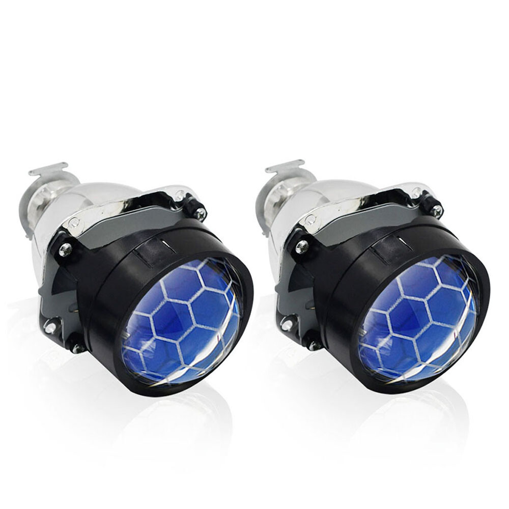 2.5'' Blue Bi xenon HID Projector Lens Square Angel Eyes Headlight eBay