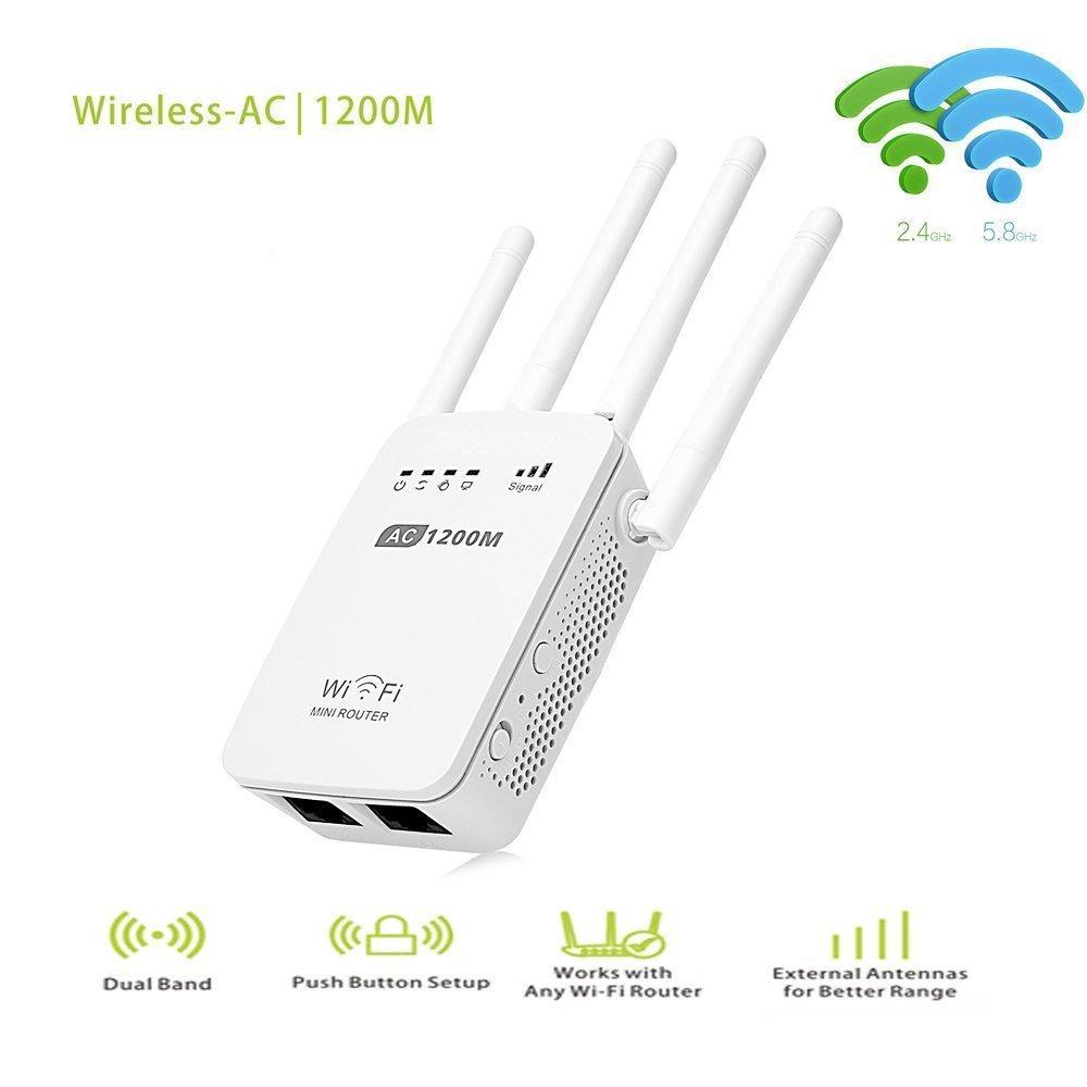 1200Mbps Dual Band 2.4//5G Wireless Range Extender WiFi Network Router M4P8