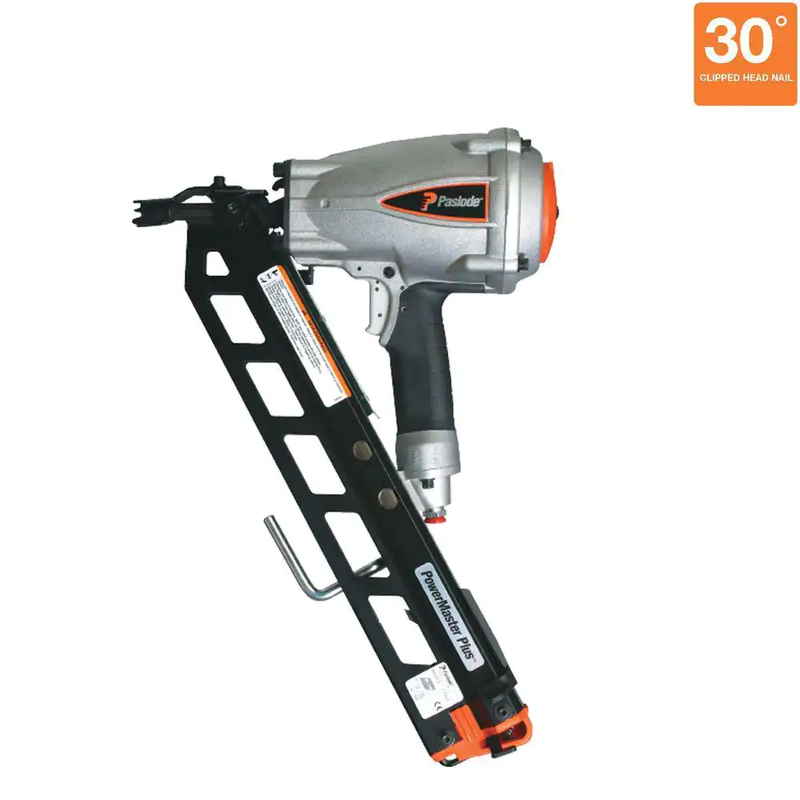 Pneumatic 3-1/2 inch 30-Degree Clipped-Head Framing Nailer Heavy Duty Low Recoil