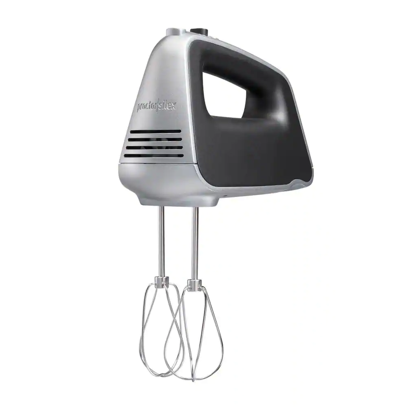 5-Speed Black and Silver Hand Mixer with Power Boost
