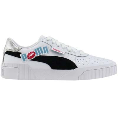 

Кроссовки Puma Cali Glitz Perforated Womens Size 6 B Повседневная обувь 371871-01, Белый, Puma Cali Glitz Perforated
