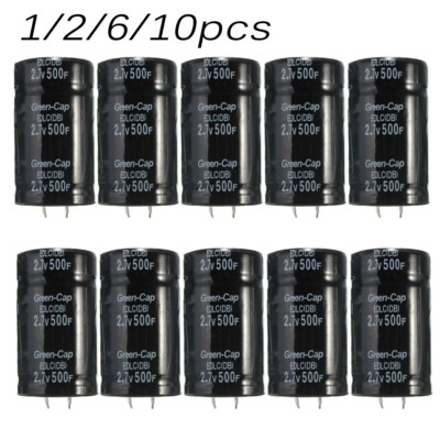 1/2/6/10pcs Black 2.7V Farad Capacitor 500F 35*60MM Super 2.7V 500F Capacitor