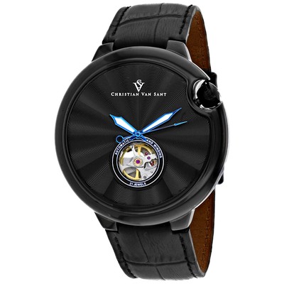 Pre-owned Christian Van Sant Men's Cyclone Automatic Black Dial Watch - Cv0145