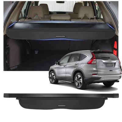 Rear Cargo Security Trunk Cover Black For Honda CRV Retractable 2012-2016