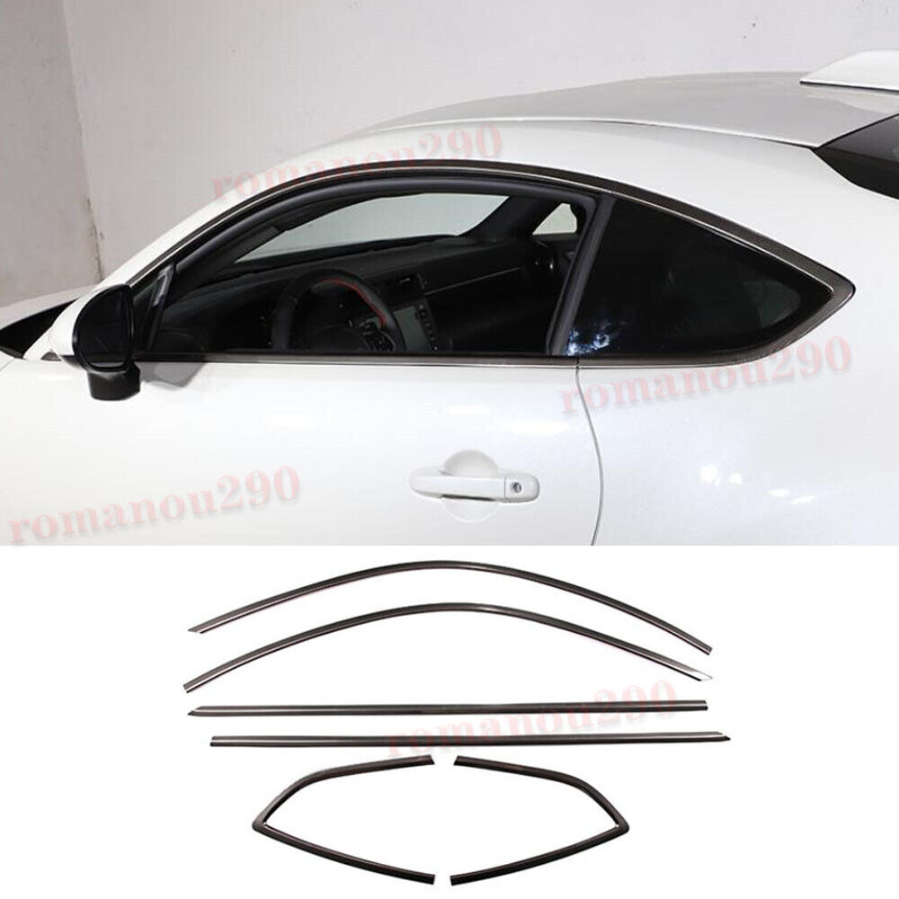 For Subaru BRZ 2022-2023 Steel Carbon Fiber Look Side Window Decor Strip Cover