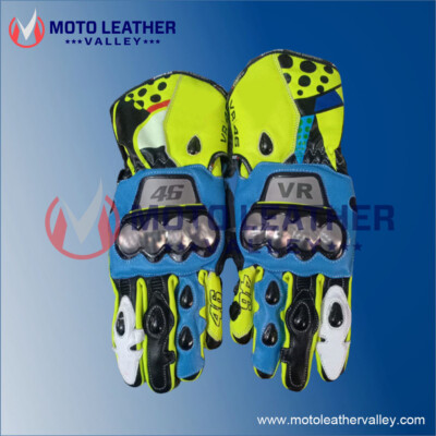 VR46 Motorbike leather racing gloves leather motorcycle gloves