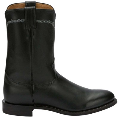 

Justin Boots Brock Round Toe Roper Cowboy Mens Black Casual Boots 3233, Черный, Justin Boots Brock Round Toe Roper Cowboy