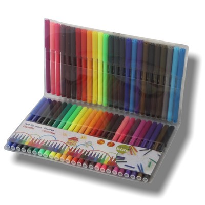 50 tlg. Kinder Bunte Filzstifte Set, Buntstifte Fasermaler Filzmaler Stifte Set