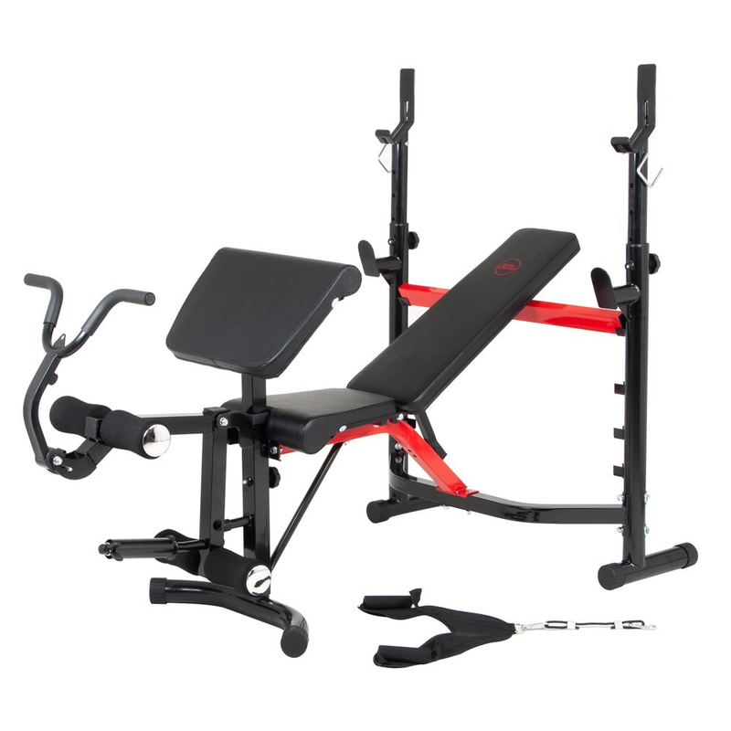 Body Champ BCB5268 Olympic Weight Bench with Arm Curl and Curl Bar Attachment, 3