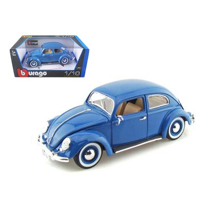 1955 Volkswagen Beetle Kafer Blue 1/18 Diecast Model Car by Bburago 12029bl