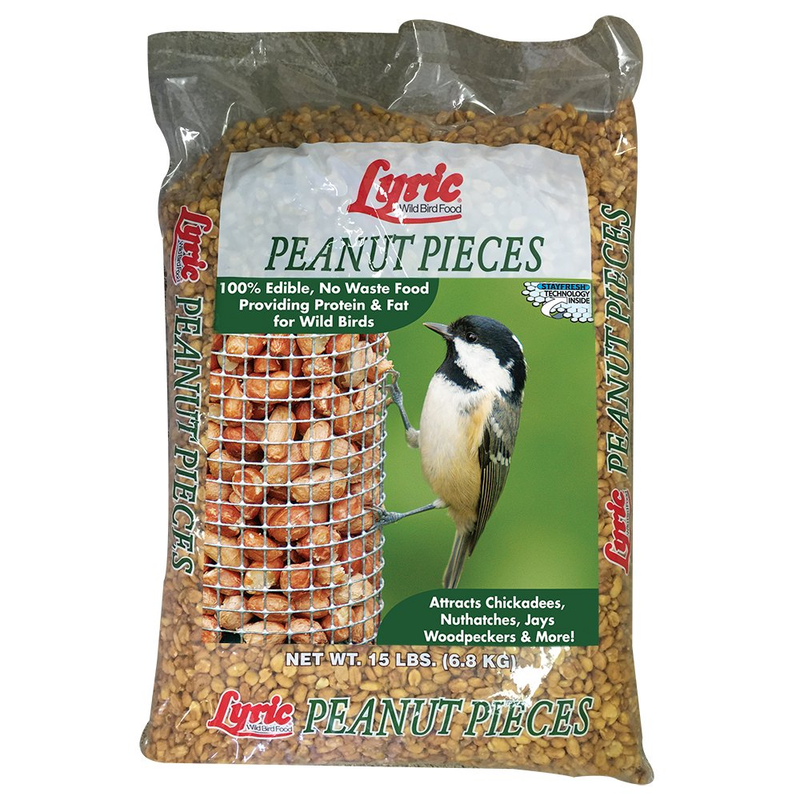 Lyric Peanut Pieces Wild Bird Seed, No Waste Bird Food, 15 L