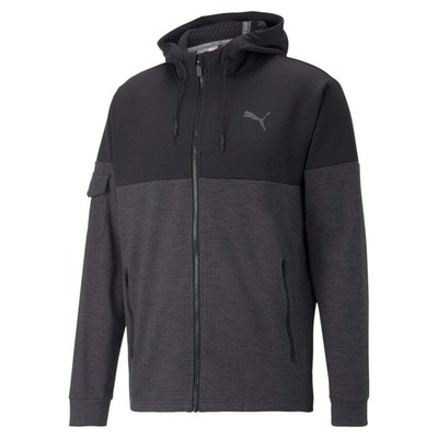 

Puma Train Q4 Cloudspun Full Zip Jacket Мужская черная повседневная спортивная верхняя одежда 522, Черный, Puma Train Q4 Cloudspun Full Zip Jacket
