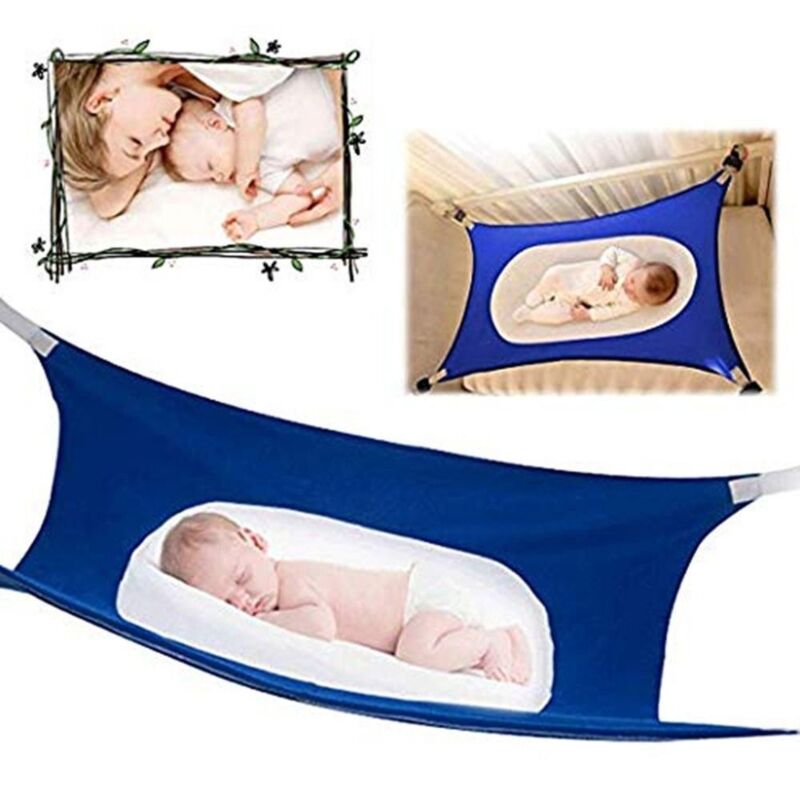 Baby Hammock Newborn Crib Infant Sleeping Bed Swing Hanging Basket Elastic Uk