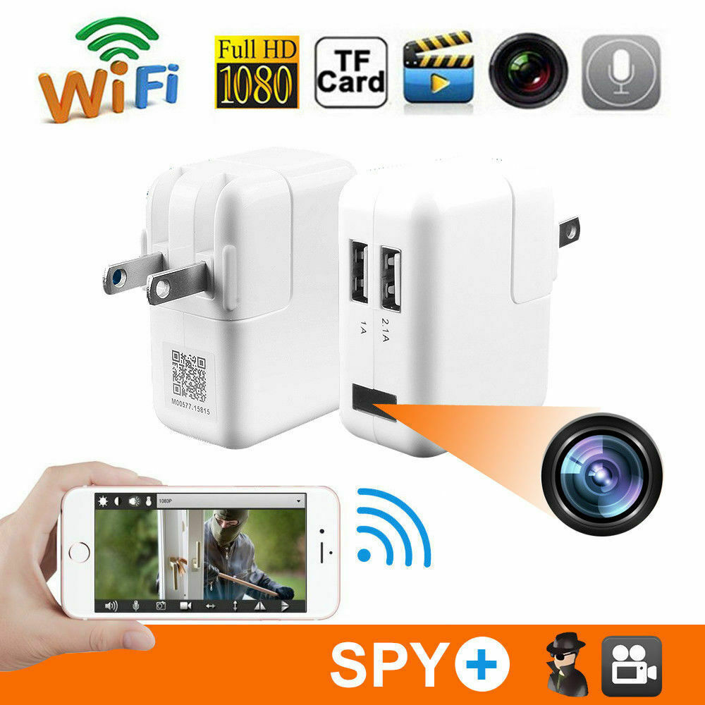 ️ HD 1080P Wifi Hidden Camera USB Wall Charger Adapter Motion Detect