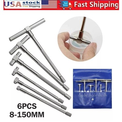 6 Piece Telescoping Gage Set 5/16''- 6'' Range Super Precision T-bore Hole Gauges