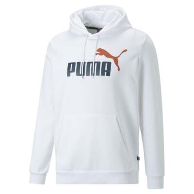 

Puma Ess+ 2 Logo Pullover Hoodie Mens Размер  Повседневная верхняя одежда 846850-57, Белый