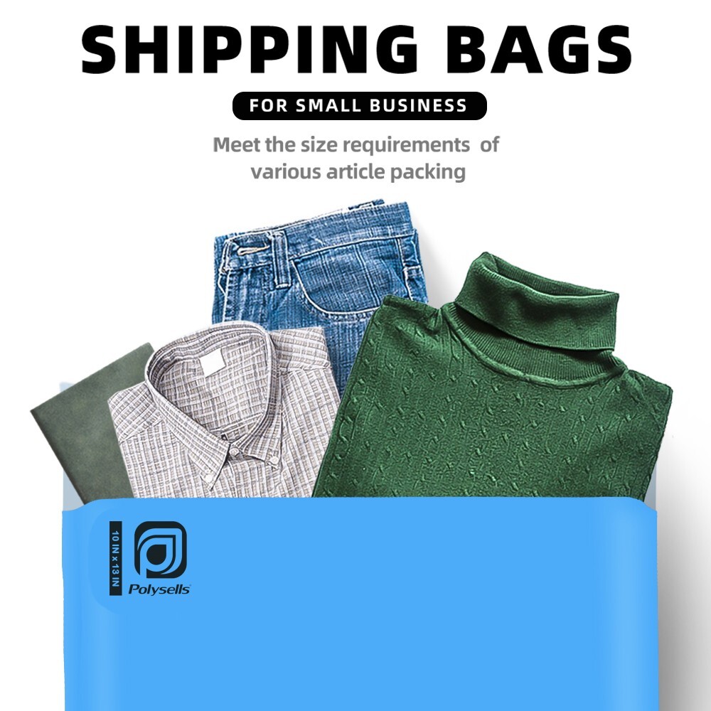 100 10x13 Poly Mailers Envelopes Self Sealing Shipping Mailers Blue  POLYSELLS