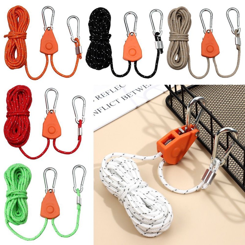 Ratchet Hangers Adjustable Rope Fastener Fixed Buckle Pulley Tent Rope Tensione