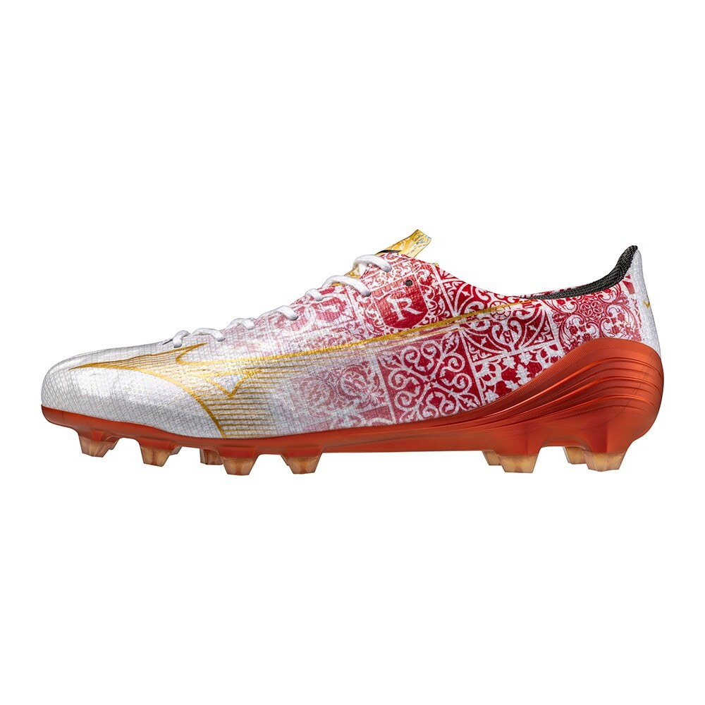 Pre-owned Mizuno Alpha Japan Sr4 Champion Gold Soccer Cleats P1ga249904 Men's Size In Red