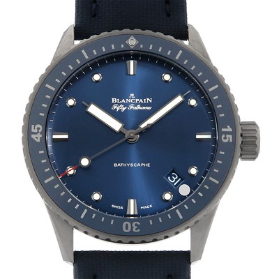 BLANCPAIN Fifty Fathoms Batis Calfskin 5000-0240-O52A second hand mens