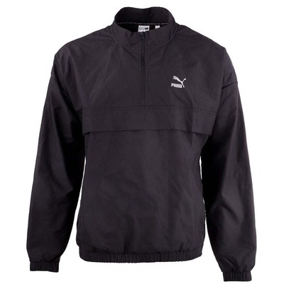 

Puma Quilted Half Zip Jacket Mens Black Casual Tops 530838-04, Черный, Puma Quilted Half Zip Jacket