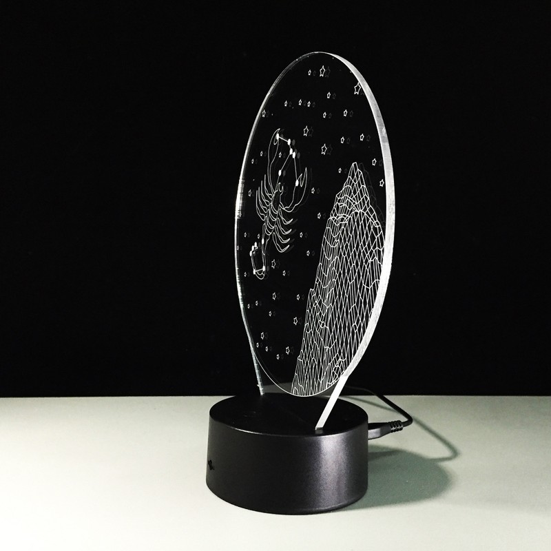 Anime Fairy Tail Scorpio Zodiac Night Light Decor 3d Acrylic Led Table Desk Lamp Animation Art Characters Airstage Japanese Anime