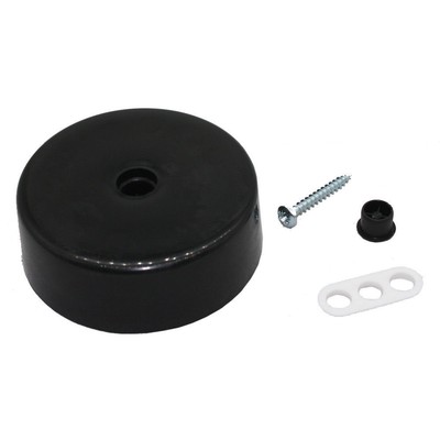 Verteilerdose Schwarz Kunststoff mit Zubehör ø 74x25mm Verteiler-Baldachin Decke