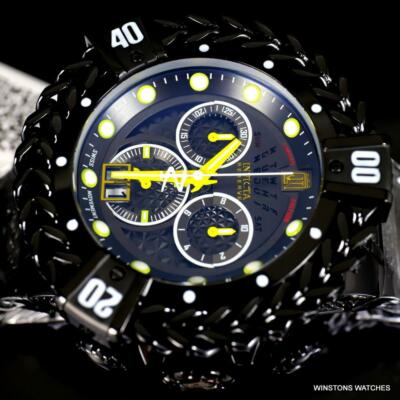 INVICTA INVICTA JT HERCULES BOLT RESERVE BLACK STEEL SWISS CHRONOGRAPH 56MM WATCH