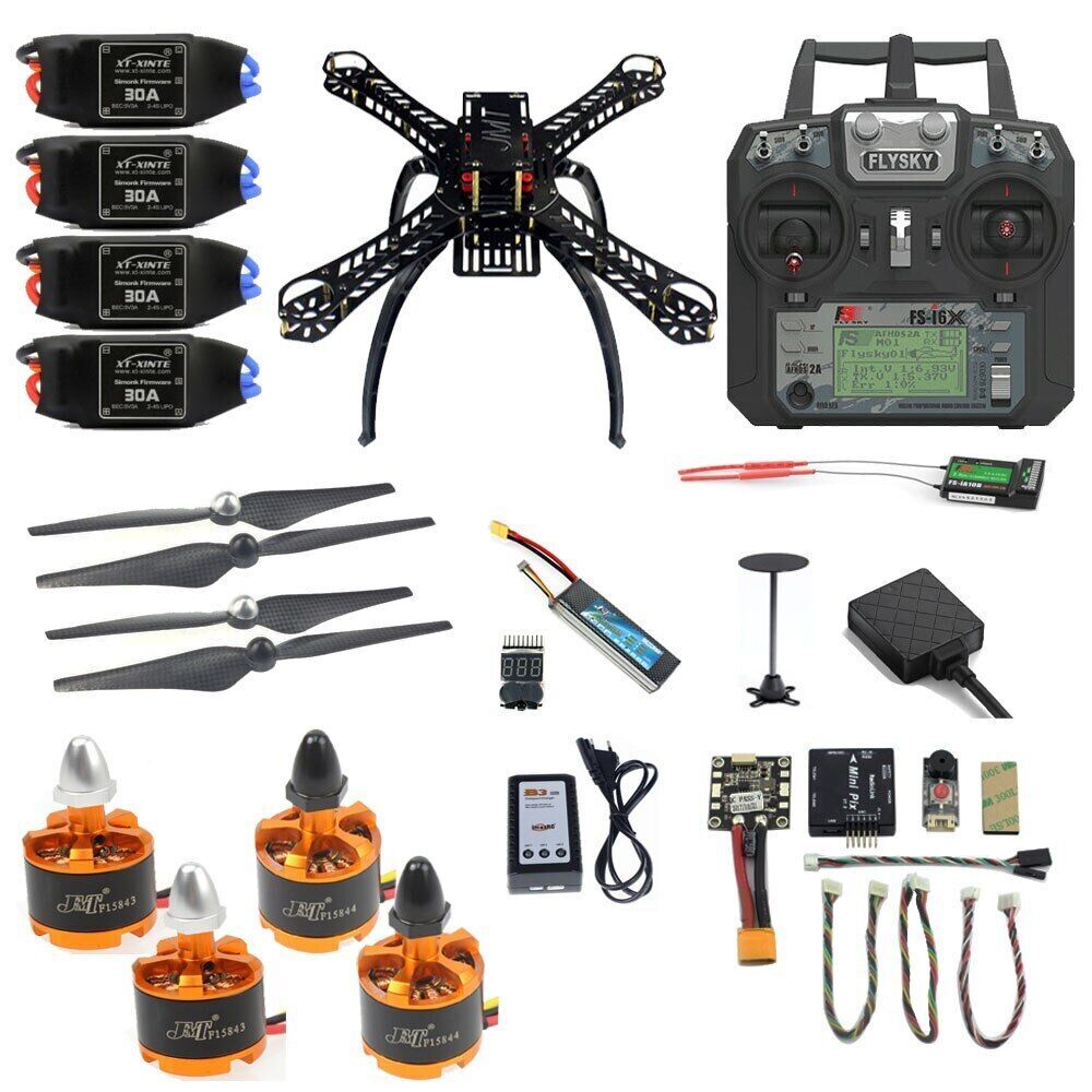 Pro DIY 310 330 360 Full Kit FPV Drone 2.4G 10CH RC 4-Axis Quadcopter Radiolin