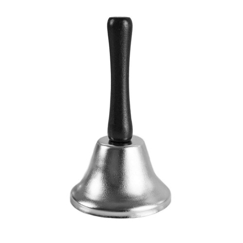 Silver Steel Tea Hand Bell for Wedding Events Decoration, Food Line, Alarm,...