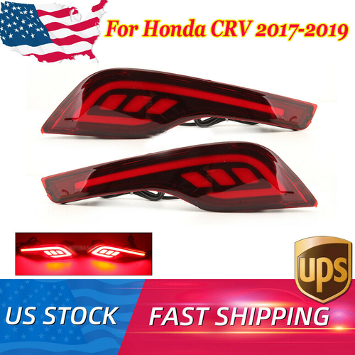 For Honda CRV CR-V 2017 2018-2019 LED Rear Bumper Reflector 