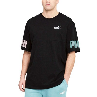 

Puma Power Colorblock Crew Neck Short Sleeve TShirt Big Tall Mens Size  Ath, Черный, Puma Power Colorblock Crew Neck Short Sleeve TShirt Big Tall