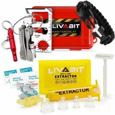 Livabit Pump Snake Bite Sting SOS Survival Tool Kit 
