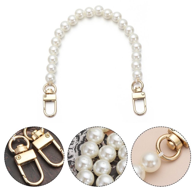 Belt Bags Handbag Handles DIY purse Replacement Long Beaded Chain Pearl Strap