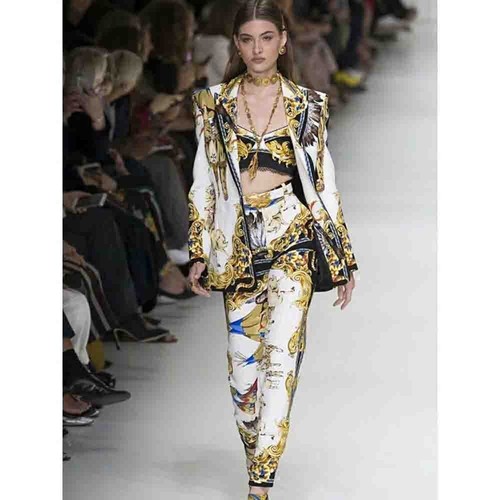 Pre-owned Handmade Custom Made To Order Long Sleeve Print Tapered Pants Jacket Suit Plus1x-10x L648 In Printed