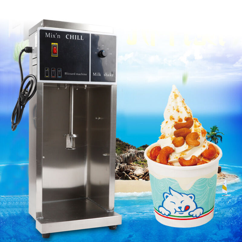 110V Electric Ice Cream Maker Machine Automatic Mixer Blizzard Shaker Blender US