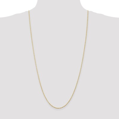 Pre-owned Superdealsforeverything Real 14kt 1.5mm Diamond Cut Extra-light Rope Chain; 30 Inch In Yellow