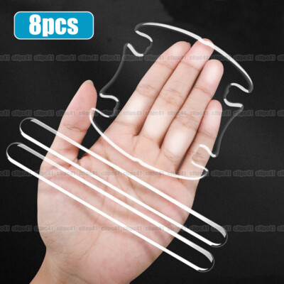 8Pcs Invisible Car Door Handle Collision Scratch Protector Sticker Accessories