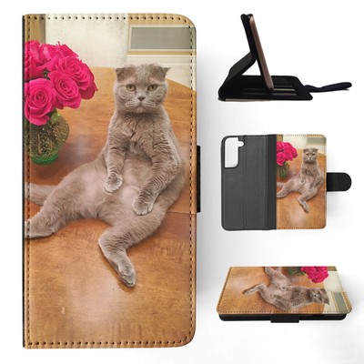 FLIP CASE FOR SAMSUNG GALAXY|SCOTTISH FOLD CAT 5