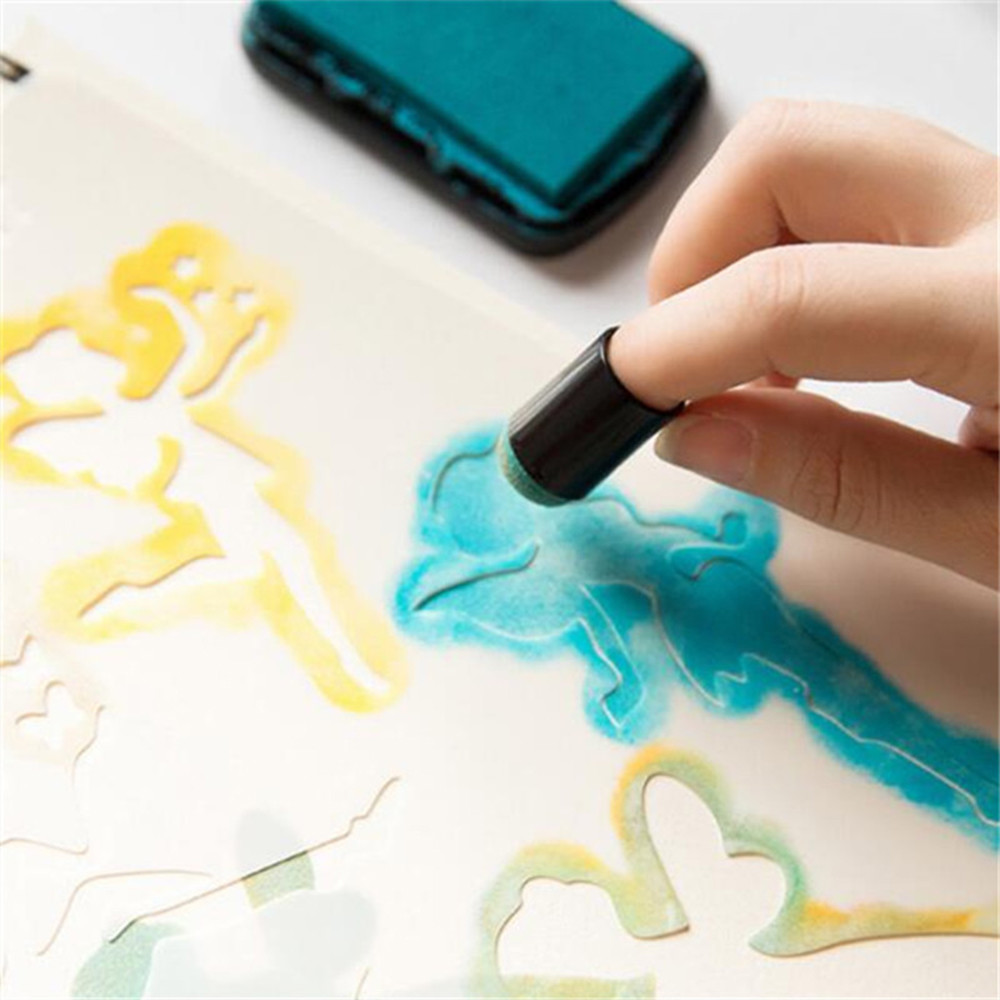 40Pcs Finger Sponge Daubers Painting Ink Stamping Chalk Reborn Art