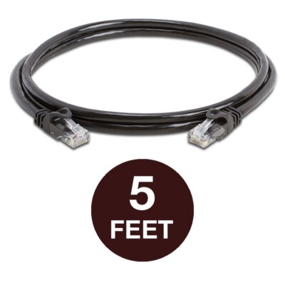 CAT6 CAT 6 Ethernet Cable Lan Network RJ45 Internet Router Black Patch Cord LOT