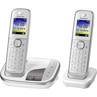 Panasonic KX-TGJ322GW Schnurloses Telefon analog Anrufbeantworter,