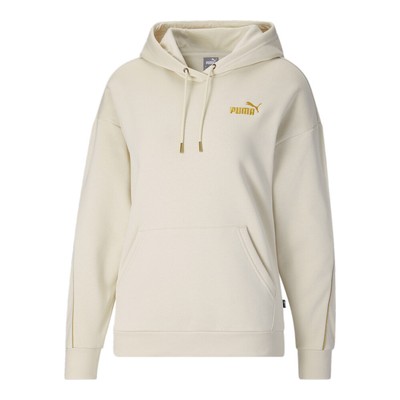 Puma Essentials Минималистичный золотой пуловер с капюшоном, женская повседневная верхняя одежда размера L, 680