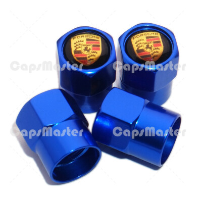Hex Universal Sport Car Tire Air Valve Caps Stem Valve Cover For Porsche Emblem