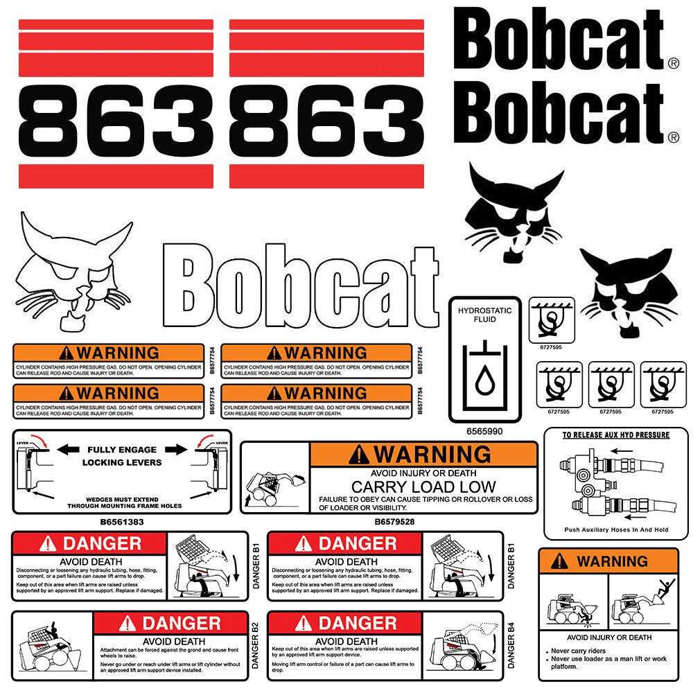 Bobcat 863 warning light symbols