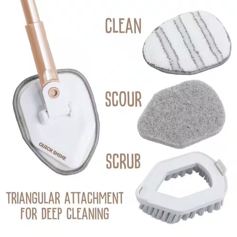 Floor Mop Kit Microfiber Cleaning Mop Set Multi Surface Wet Dry Pads 9 Piece