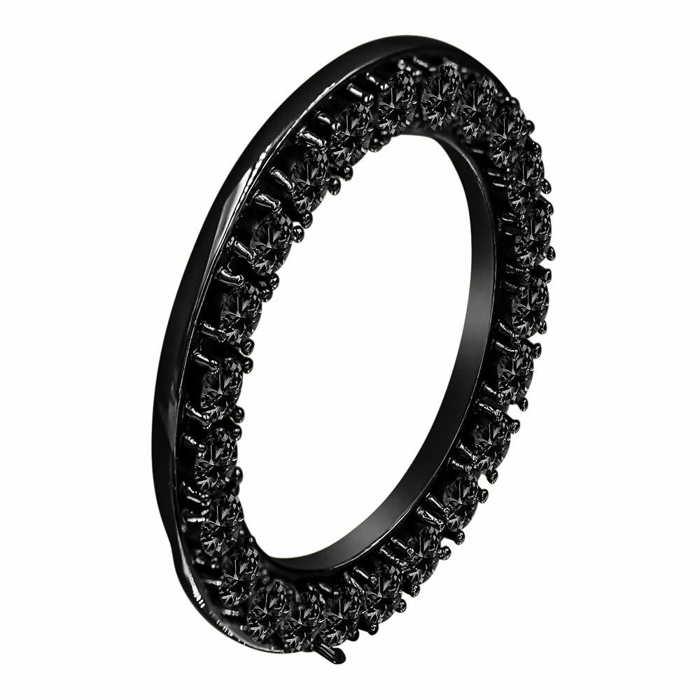 Stainless Steel Black Tone Lab Diamond Bezel Rolex DateJust & DayDate 30mm Watch